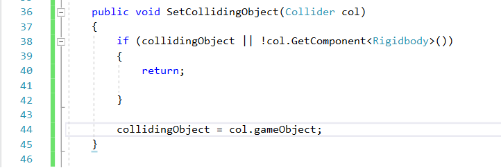 Vive Grab script SetCollidingObject