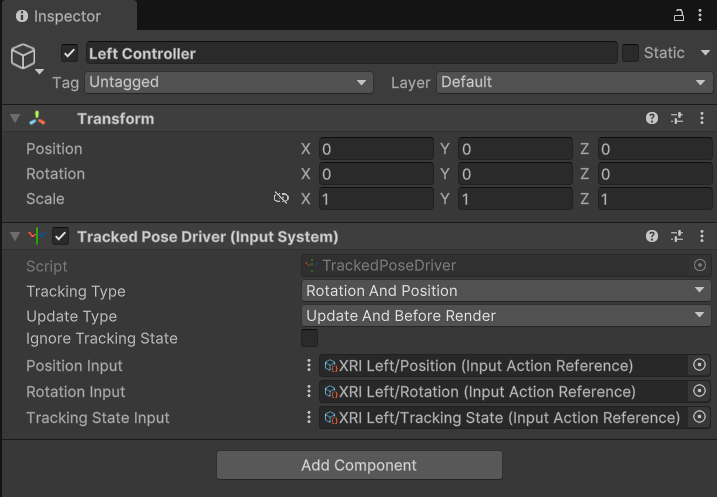 Tracked Pose Driver