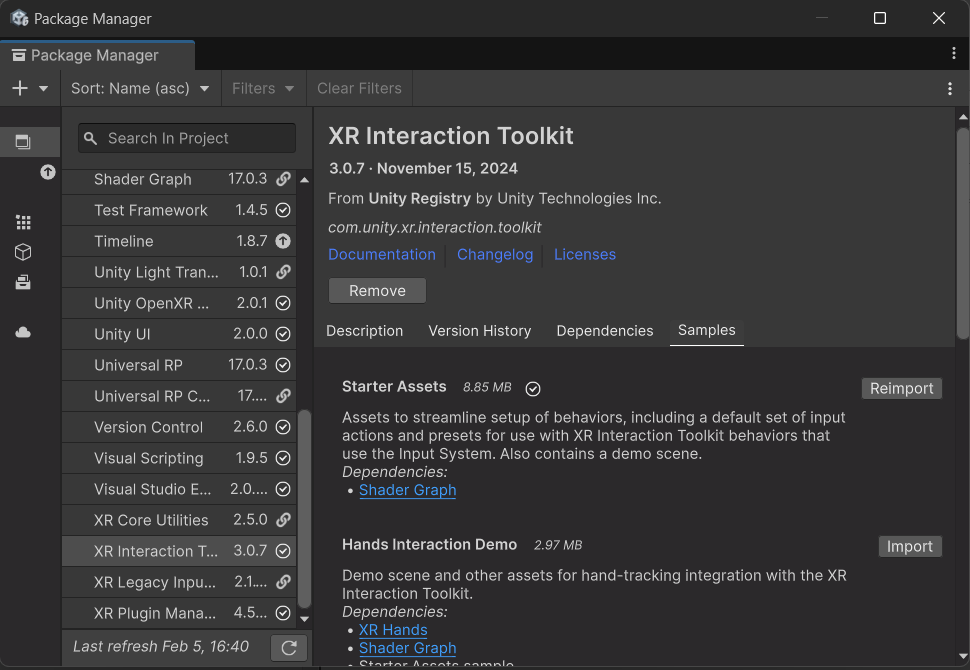 XR Interaction Toolkit