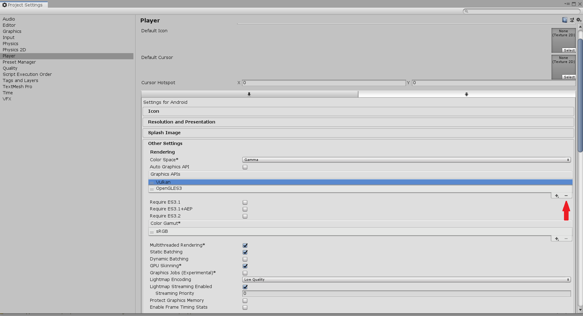 Vuforia Removing Vulkan
