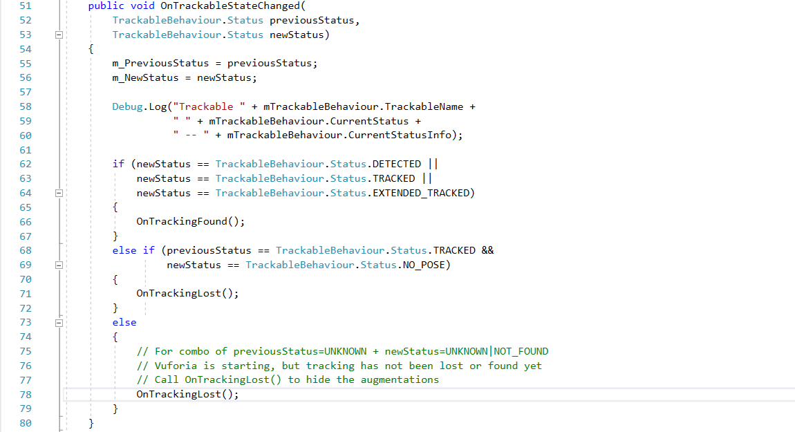 OnTrackableStateChanged method