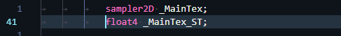 _MainTex_ST variable